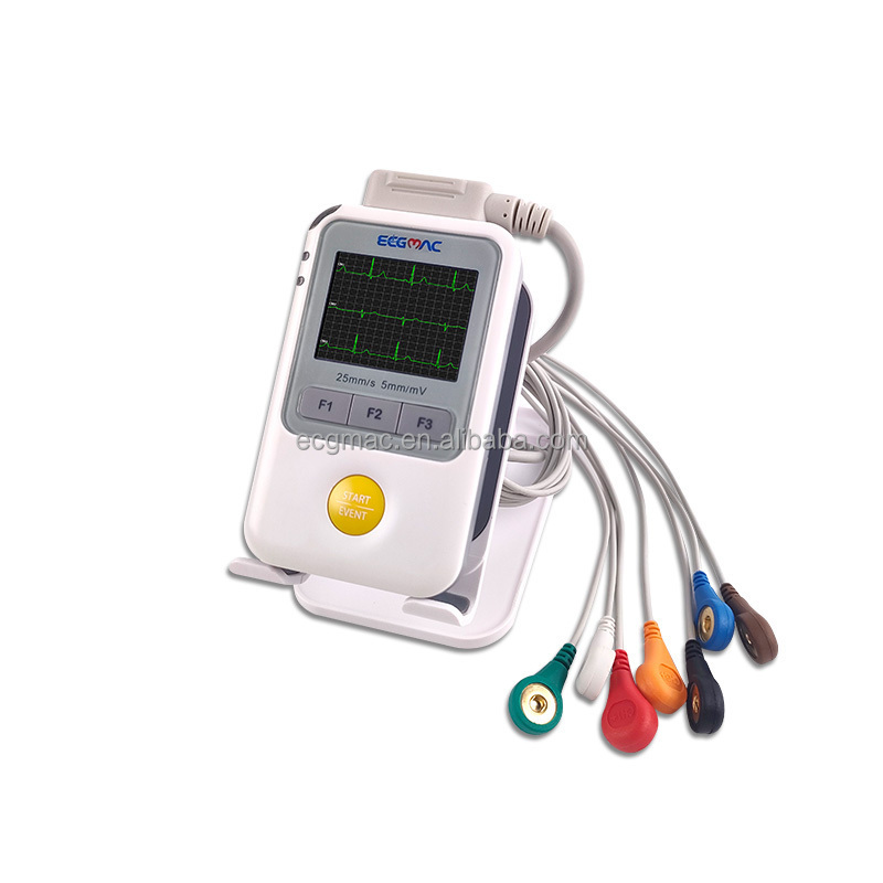 Hot sale portable 24 hours 3 channel ecg 7 lead holter ecg cable