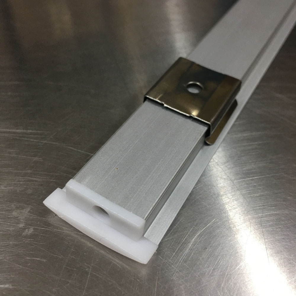 Extruded aluminum channel with translucent or milky cover for 8-12mm led flexible strip heat sink