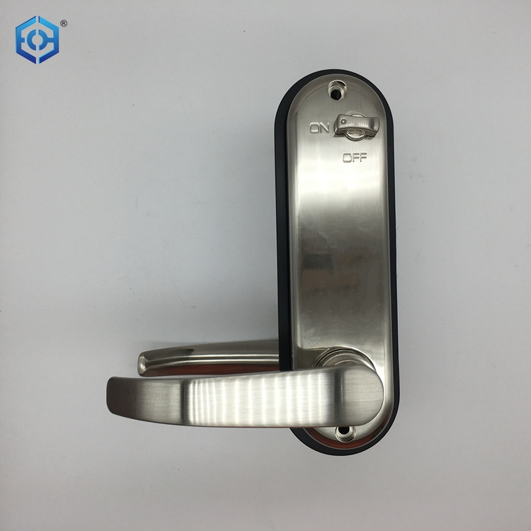 Silver Zinc Alloy Code locks Mechanical Medium Duty Push Button Lock Surface Deadbolt