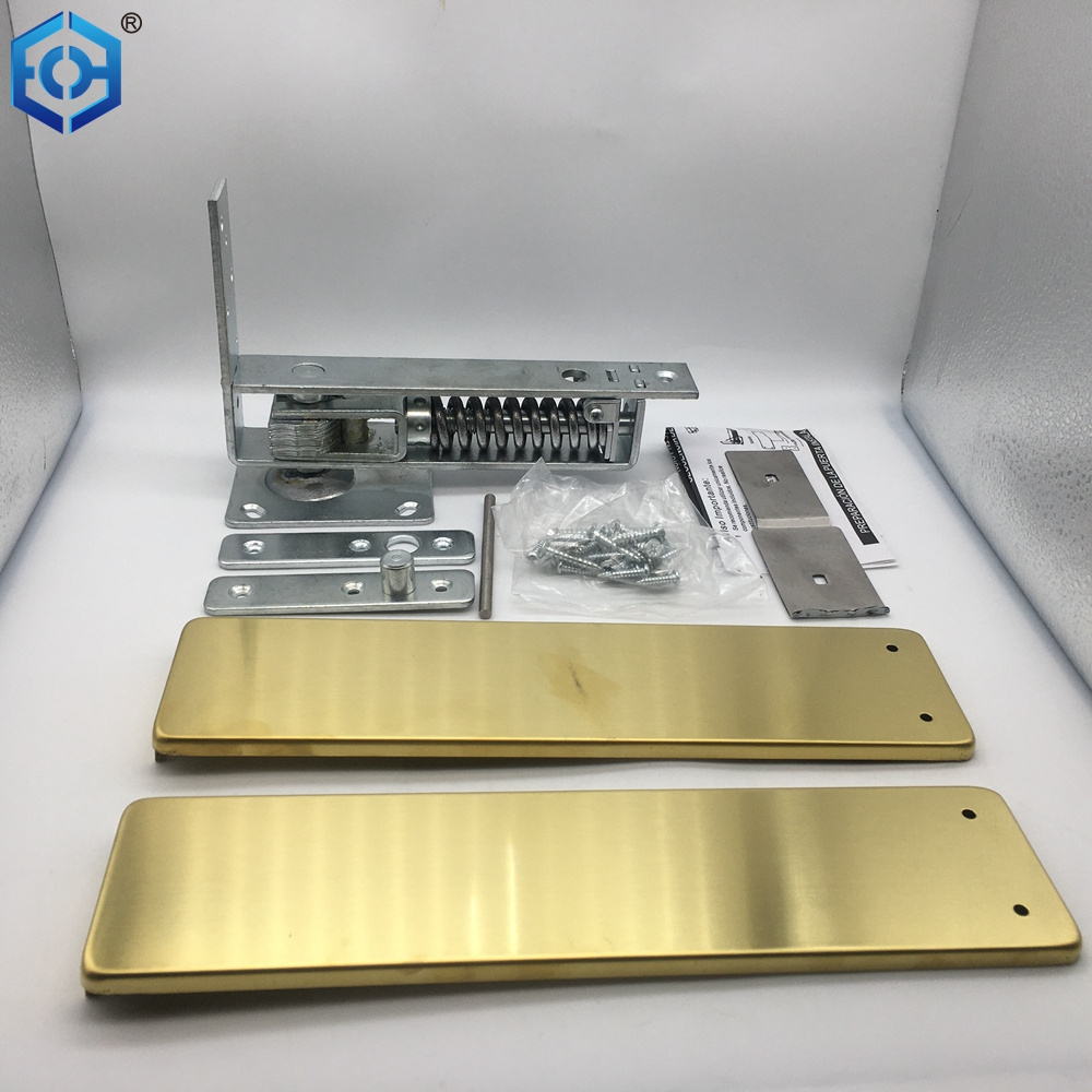 Golden Stainless Steel Double Action Floor Spring Hinge with Stainless Steel Cover Plates