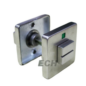 Stainless Steel public toilet door lock rotating red green indicator knob lock