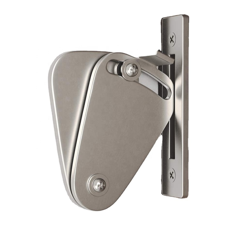 Barn Door Lock Hardware Stainless Steel Sliding Privacy Latch for Closet Shed Pocket Doors Wood Gates Brushed Nickel