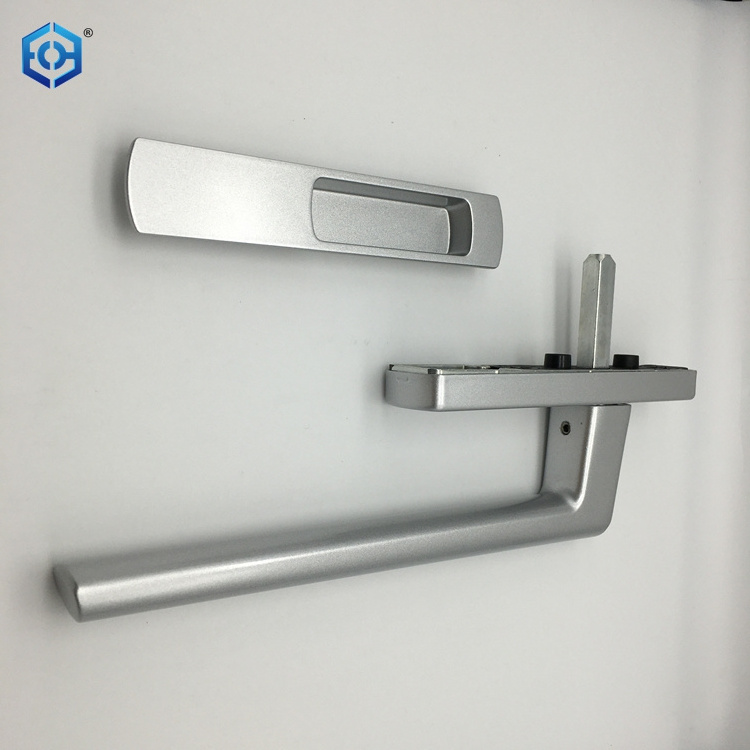 Aluminum Touch Lift-slide Door Handles Window Locks with Cylinder Stainless Steel Hotel Wood Modern Window 3D SSS 1000 PCS ECH