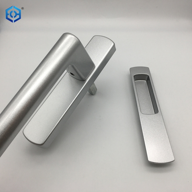 Aluminum Touch Lift-slide Door Handles Window Locks with Cylinder Stainless Steel Hotel Wood Modern Window 3D SSS 1000 PCS ECH