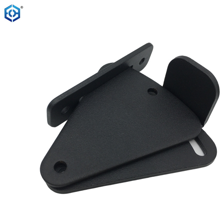 Black carbon steel sliding barn door hardware slide bolt latch lock for wooden doors