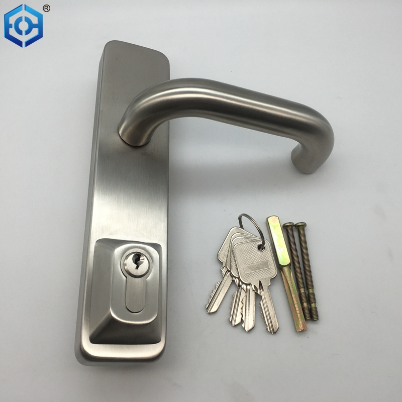 Stainless Steel Outside Trim Lock For Fire Door Panic Exit Device Panic Bar Lock Handles