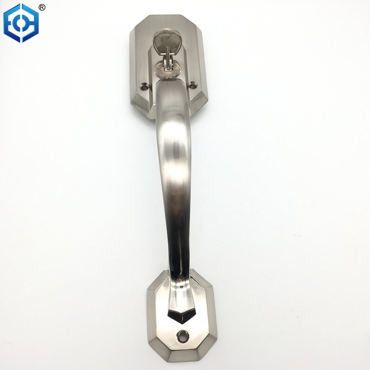 Satin Nickel Zinc Alloy Keyless Entry Door Knob And Deadbolt Entry Door Lock