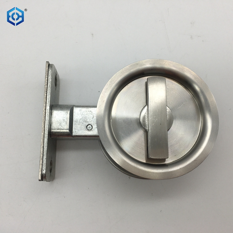 Stainless steel 304 round keyless sliding door double hook lock