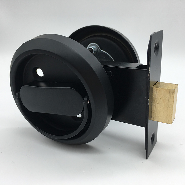 Black Australia Round Stainless Steel Heavy Duty Sliding Closet Door Lock