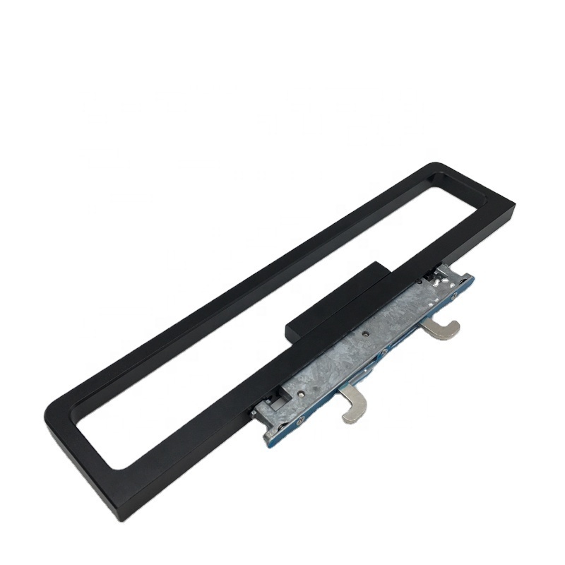 Matte Black Rectangle Thin Aluminum Alloy Sliding Door Lock