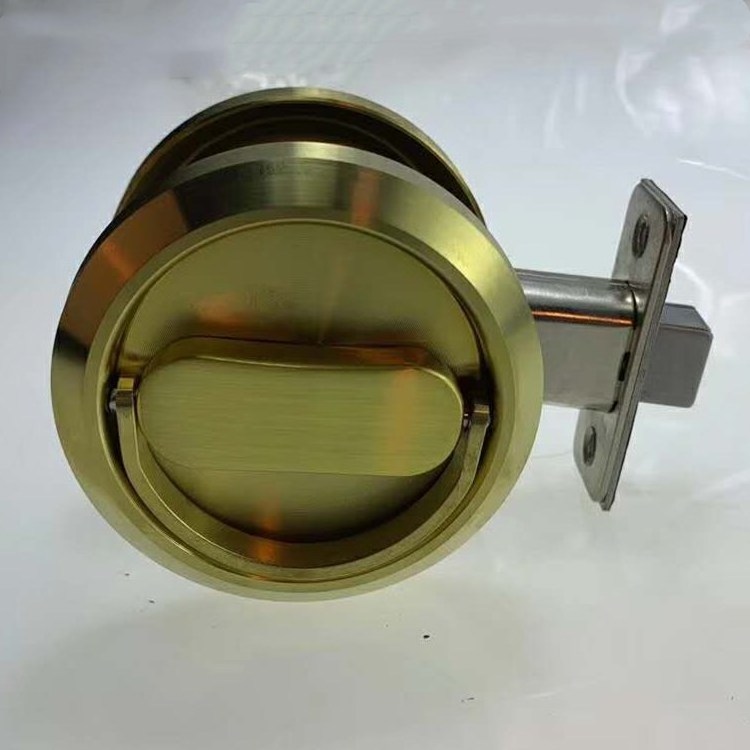 PVD Stainless Steel Sliding Door Locks Closures  Round Handle Door Lock