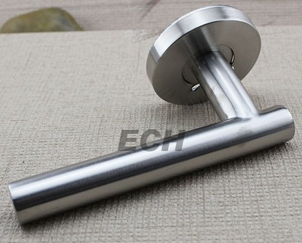 stainless steel door handle lock button privacy lever lock