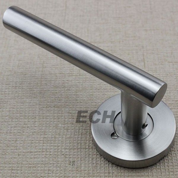 stainless steel door handle lock button privacy lever lock