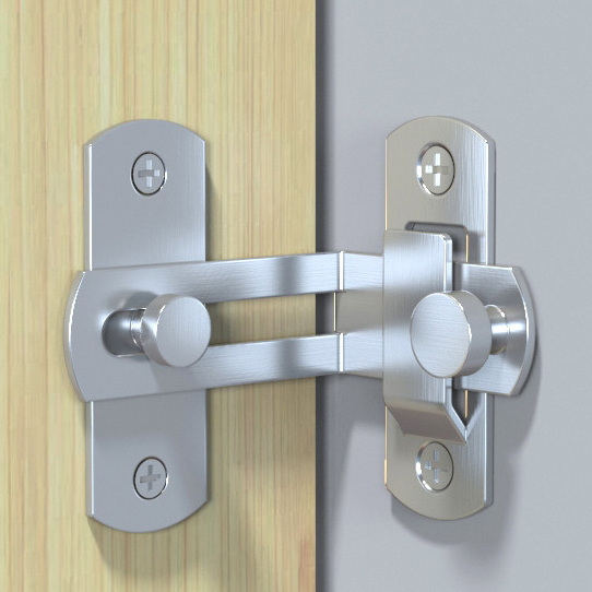 Black Stainless Steel  adjustable sliding barn door lock for wooden doors