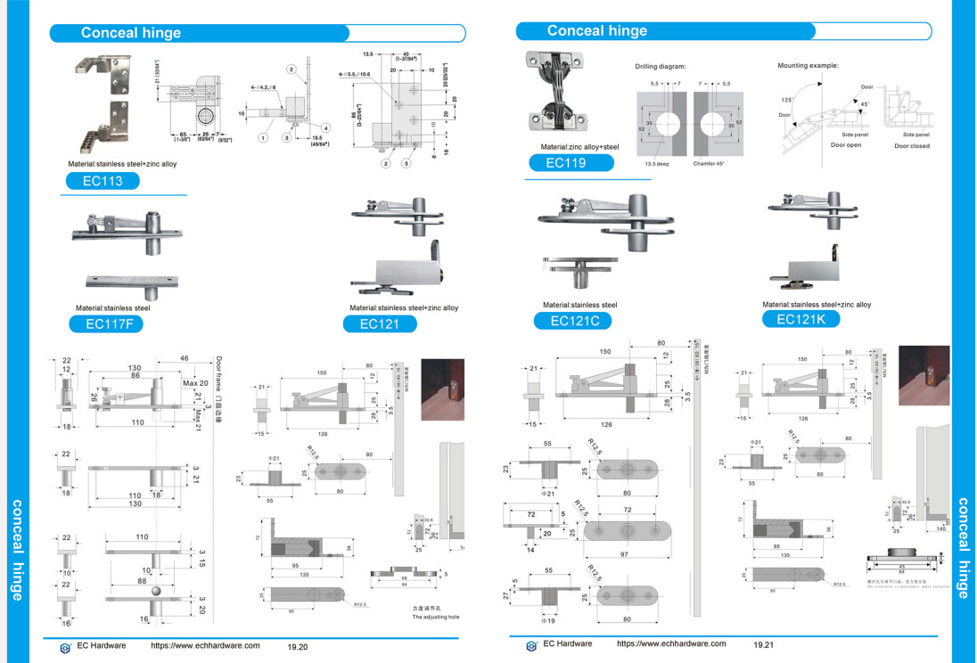 stainless steel 360 degree rotary pivot hinge door rotating door pivot hinges - silver