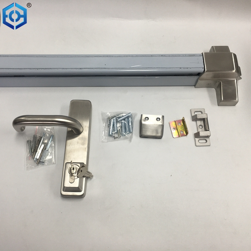 Stainless Steel Push Bar Panic Exit Device with Exterior Lever