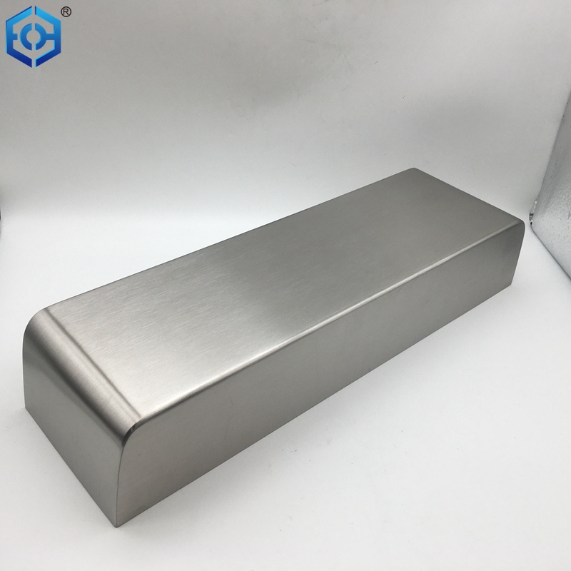 Stainless steel door closer cover that can be tailored to suit project requirements