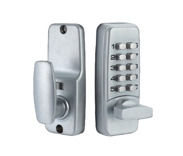 14-Button Keypad Code combination mechanical door lock with handle for wooden  door