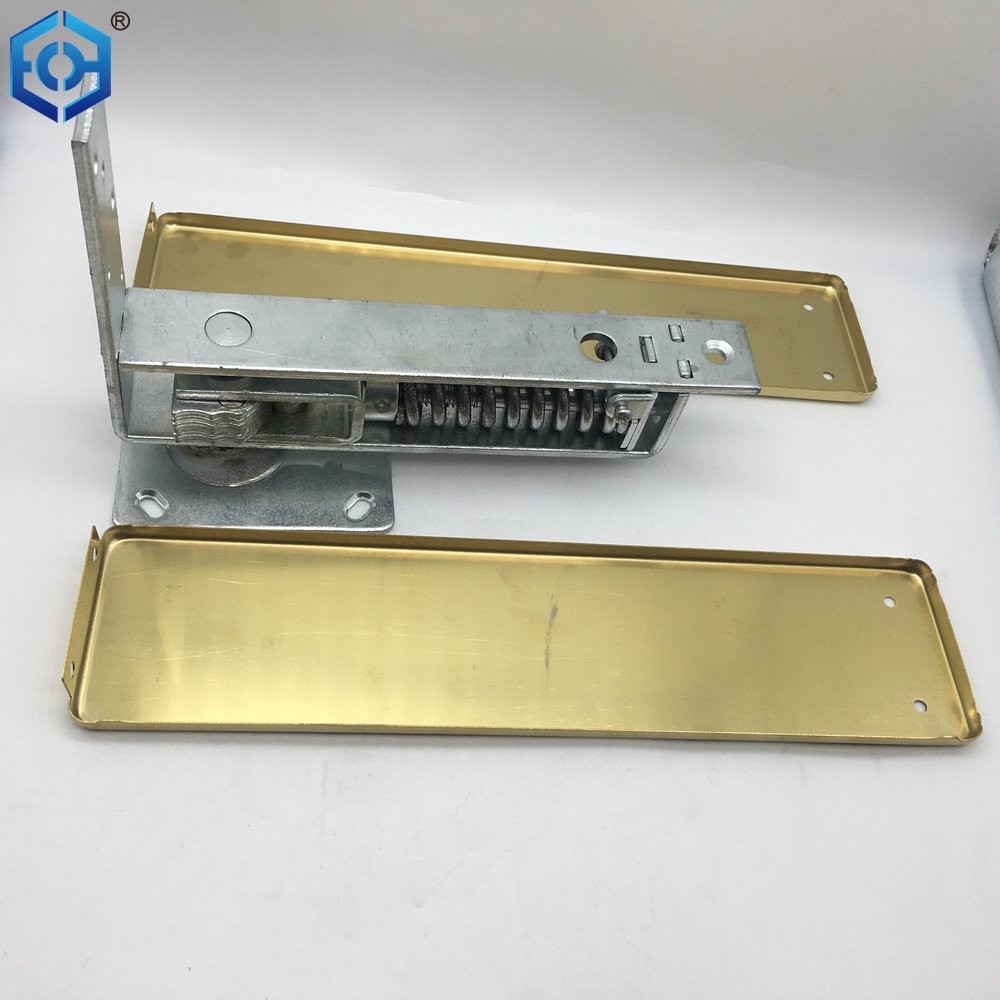 Golden Stainless Steel Double Action Floor Spring Hinge with Stainless Steel Cover Plates