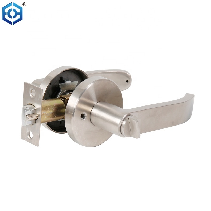 Heavy Duty Brushed Chrome Grade 1 Commercial Cylindrical Entry Door Handle with Lock and Clutch Function