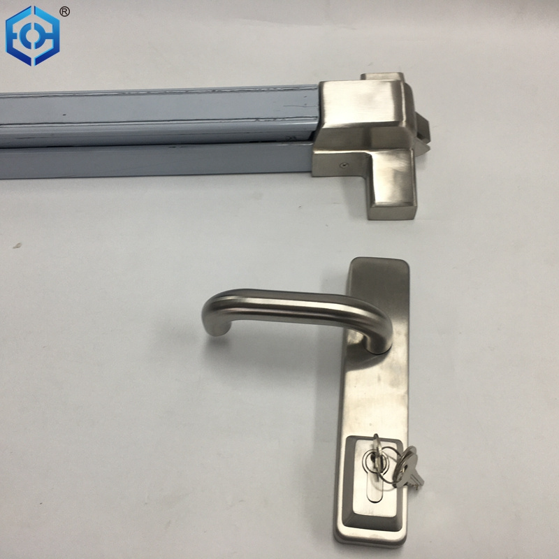 Stainless Steel Push Bar Panic Exit Device with Exterior Lever