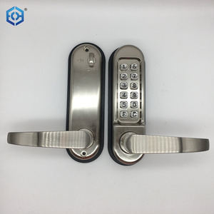 Silver Zinc Alloy Code locks Mechanical Medium Duty Push Button Lock Surface Deadbolt