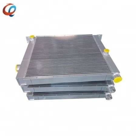 oil aluminum plate fin screw compressor air cooled cooler