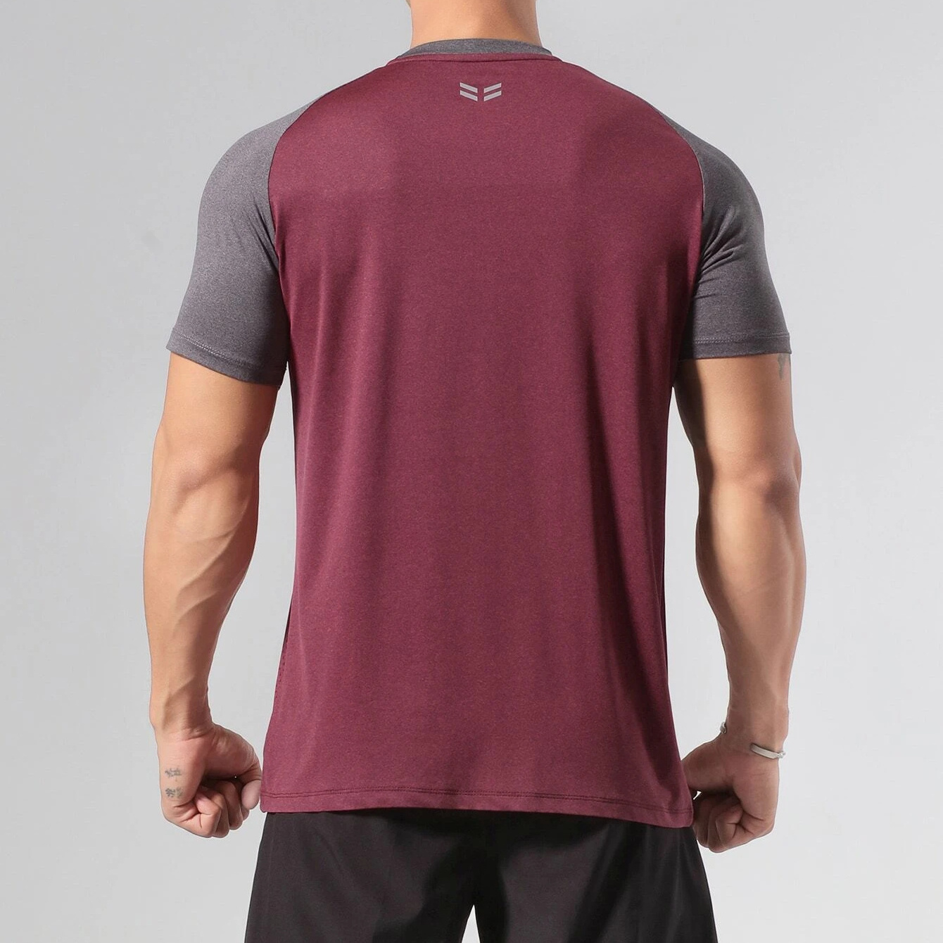 Custom Men Soft Quick Dry Sport Gym Fitness Polyester Blank Functional Running Wear T-shirt