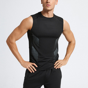 Hot Sales Sleeveless men's T-shirt Fitness muscle vest Customised Sport Slim men's vests