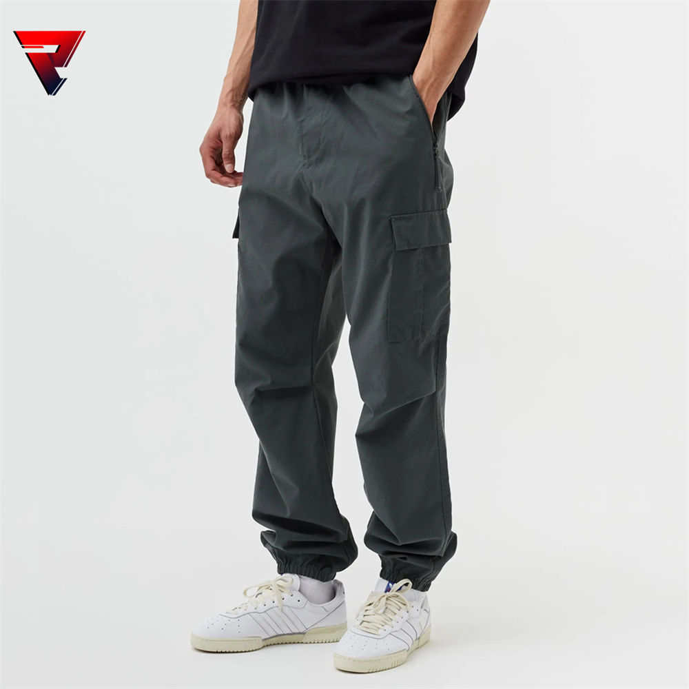 Custom Fashion Loose High Quality Jogging Drawstrings Hip-Hop Khaki 6 Pocket Baggy Cargo Men Street Wear Pants