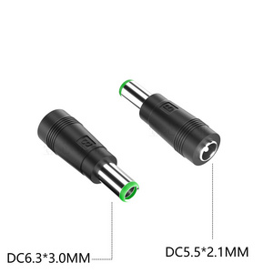 DC6.3*3.0mm Female to DC5.5*2.1mm Male DC 18v-20v Charge Converter Adapter For Laptop Projector Monitor Shaver Plug Connector