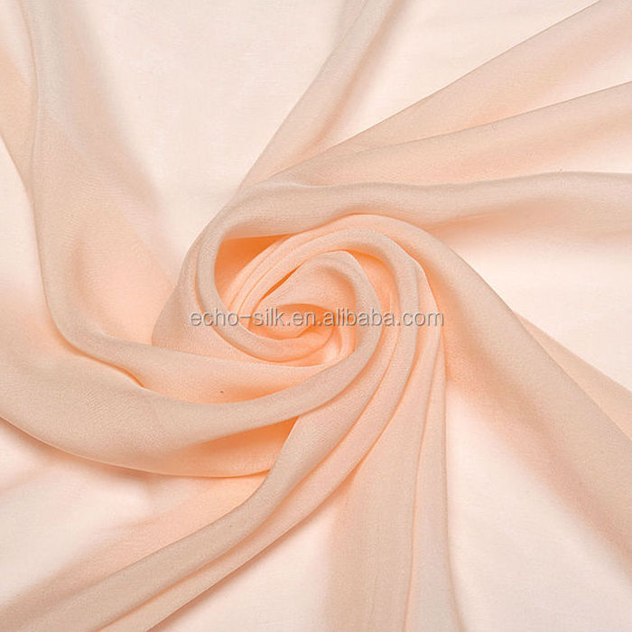 Factory supply pure silk chiffon, 100%silk fabric for lady dress scarf