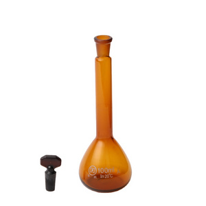 Huaou 1622A-10ml Amber glass graduated volumetric flask supplier