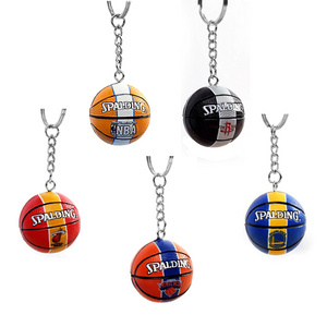 High Quality Personalized Custom Ball Key Chain Mini Basketball Shape keychain