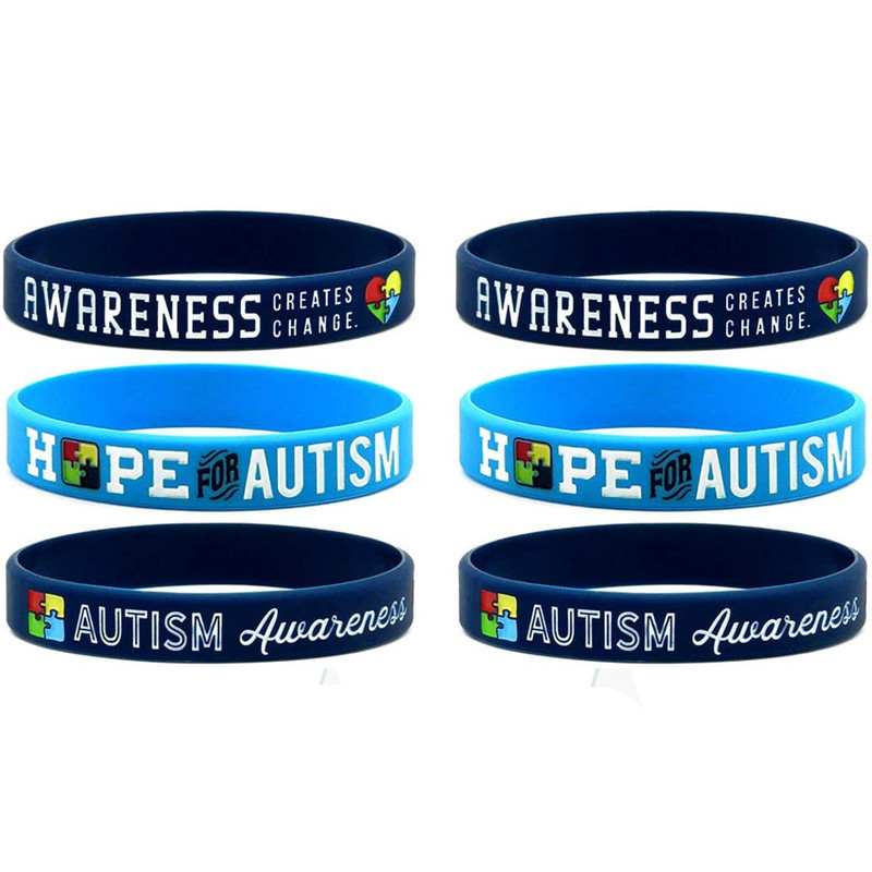 Personalisable cheap custom autism awareness silicone bracelet wristband