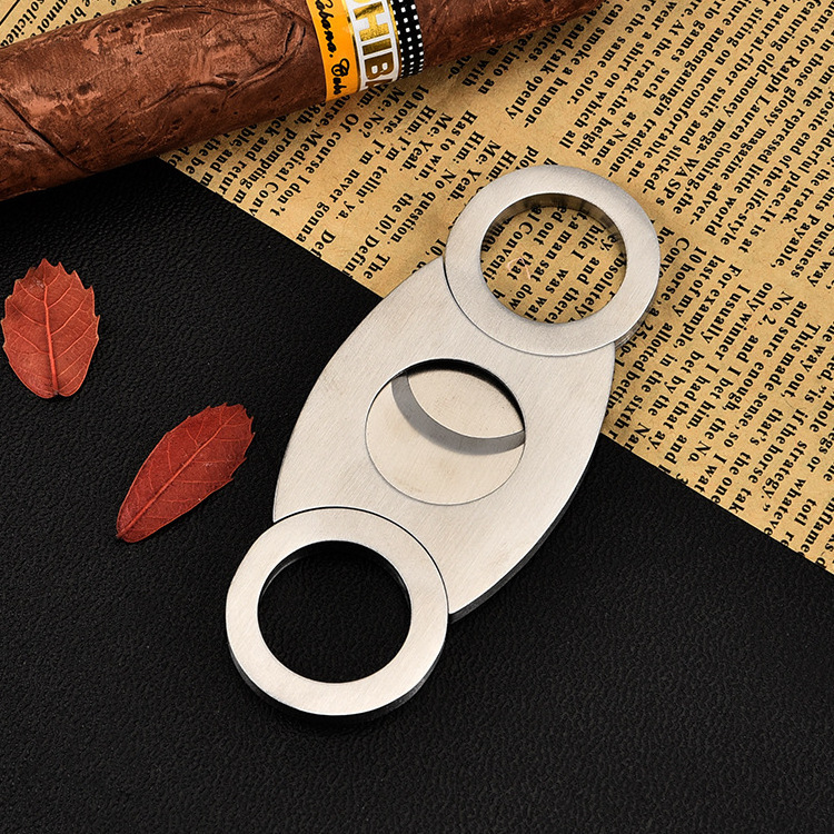 Factory hot sale personalized custom logo cigar-cutter luxury stainless steel cigar scissors portable cigar cutter