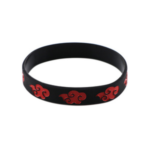 New Arrival Fashion Anime Red Cloud Bracelets Trendy Silicone Rubber Band Wristbands