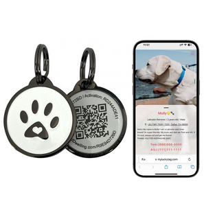 Personalized Custom QR Code Metal Pet Name Tag Dog ID Tags Address Tags for dogs