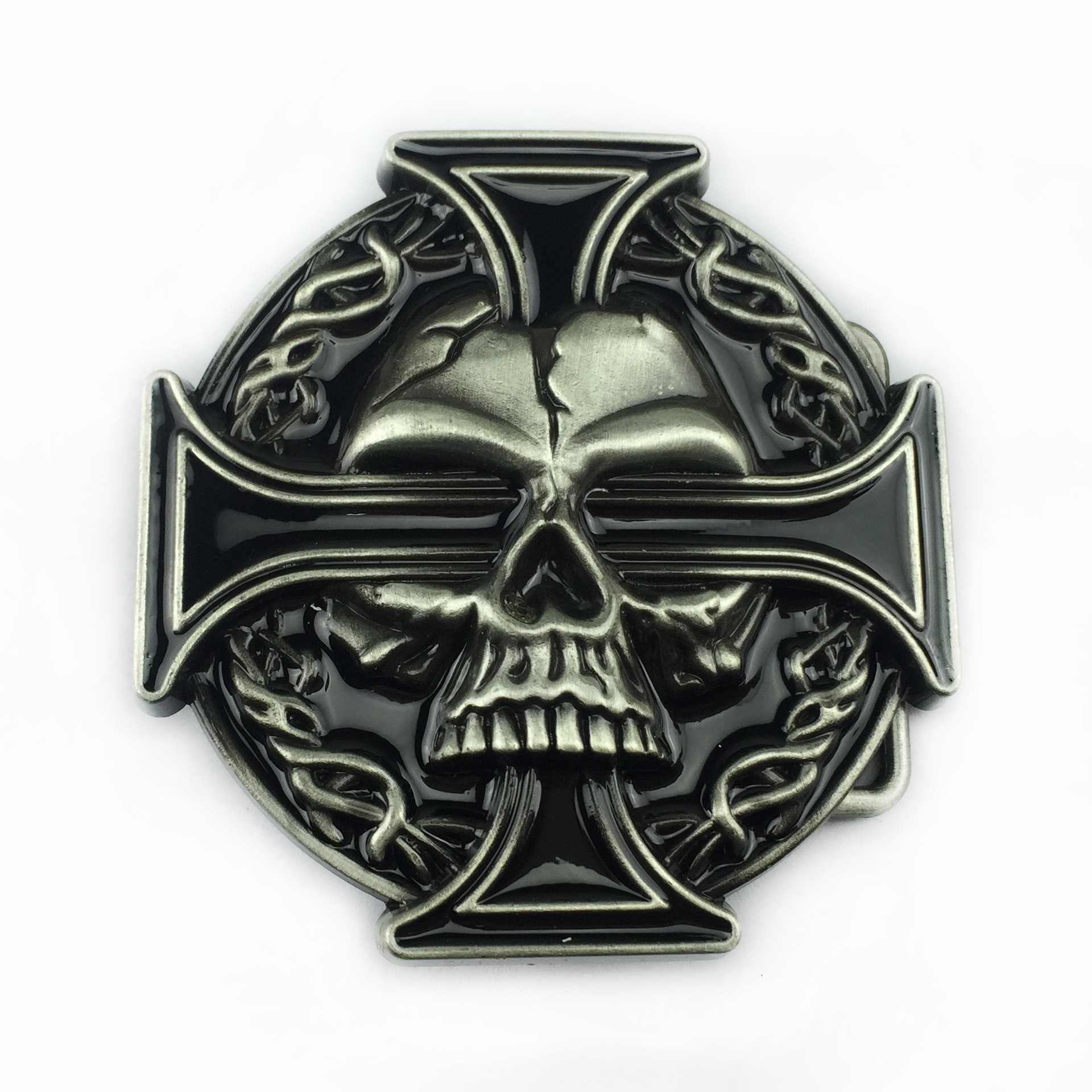 New design custom 3d punk western metal belt buckle stainless steel zinc alloy skull belt buckle