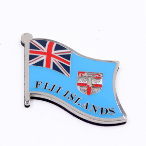 Wholesale Custom Fiji Souvenir Gift Flag Round Shape PVC Fridge Magnet