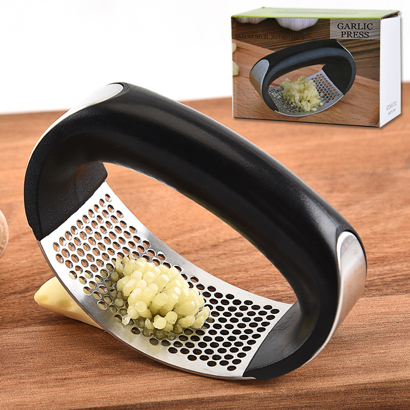 Exclusive design stainless steel garlic mincer rocker press