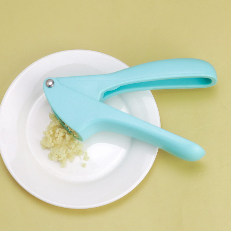 Hot-selling convenient plastic handel garlic twister stainless steel garlic press