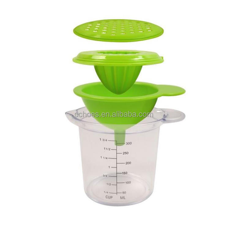 5 in 1 multifunctional manual citrus juicer lemon squeezer garlic slicer press with measuring cup