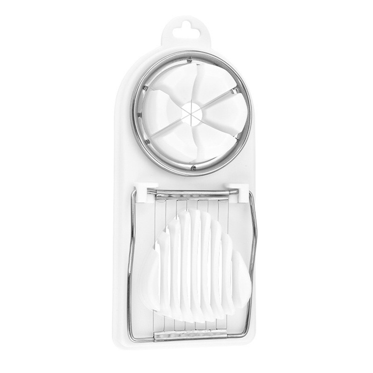 2 in 1 multi functional plastic stainless steel wires boiled egg slicer egg cutter