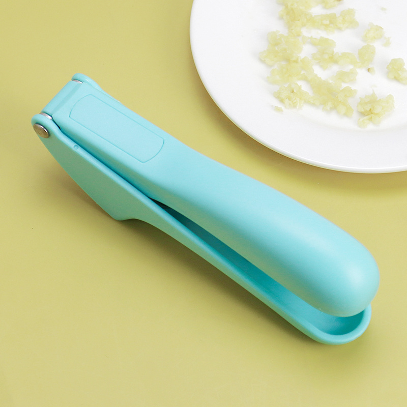 Hot-selling convenient plastic handel garlic twister stainless steel garlic press