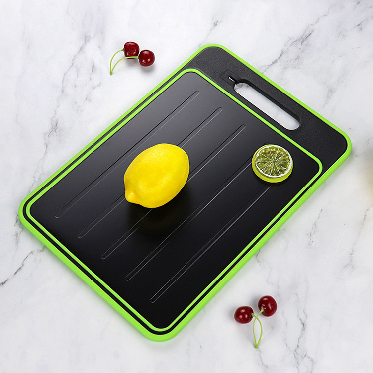 Multi functional 4 in 1 defrosting cutting board rapid food thawing chopping board with garlic grinder and knife sharpener