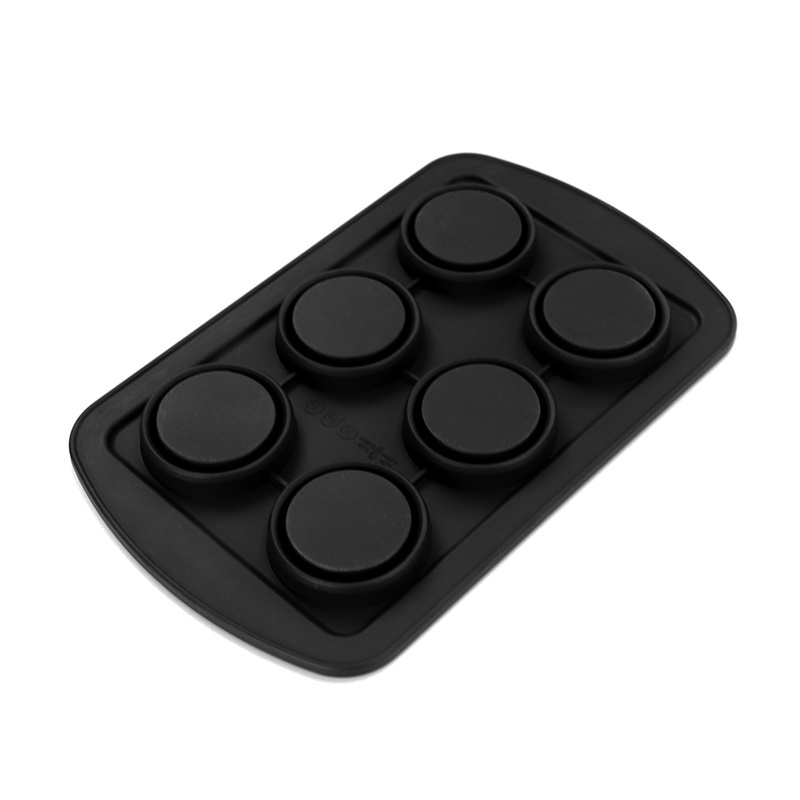 Silicone Baking Kitchen Tool 6 Cavity Muffin Mold Collapsible Heat Resistant Cupcakes Tray