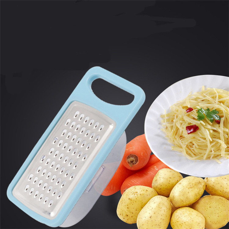 Manual Kitchen Tools Stainless Steel and Plastic Mini Cheese Grater with Container for Grinding Hard Cheeses, Nutmeg, Ginger