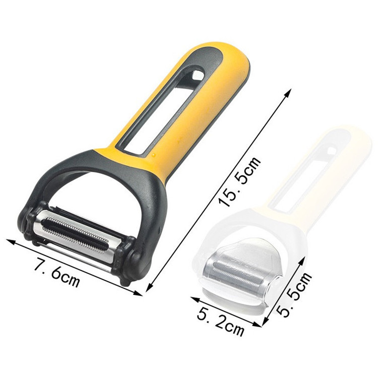 Professional kitchen gadgets 3 in 1 stainless steel sharp blade kitchen slicer fruit paring vegetable peelers with bottle opener