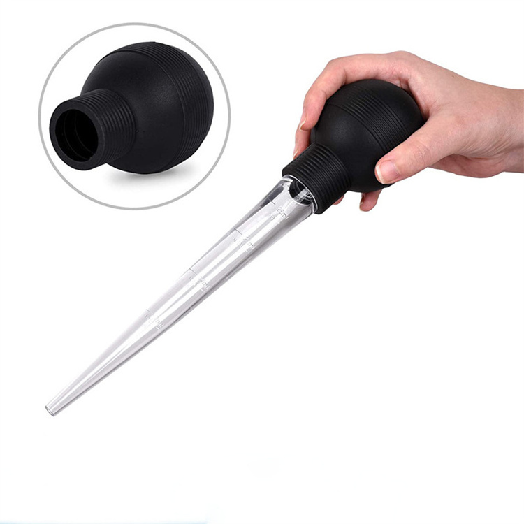 Home Baking and Roaster Turkey Tools Detachable Food Grade Bulb Oil Baster with Cleaner Brush